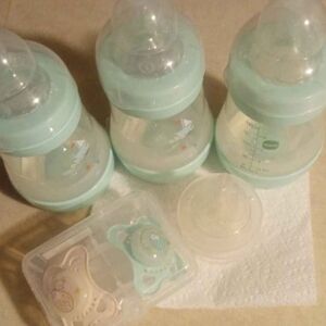 Baby Bottle Set with Pacifier - Blue